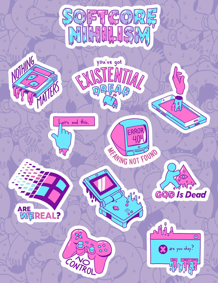 Softcore Nihlism Sticker Sheet Softcore Nihlism Sticker Sheet